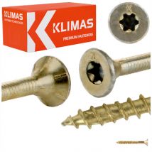 Bichromatierte Holzschraube - Senkkopf - Teilgewinde - Torx-Abdruck - Antisplit-Spitze 4 x 40 - 400er Packung