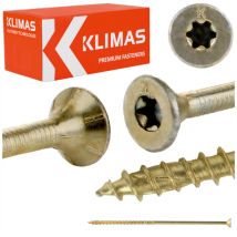 Moderix - Bichromatierte Holzschraube - Senkkopf - Teilgewinde - Torx-abdruck - Antisplit-spitze 6 X 180 - 100er Packung