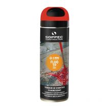 141513E Baustellenmarkierspray fluo tp leuchtrot 500 ml - Soppec