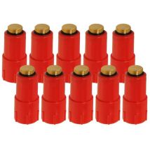 Baustopfen Rot 1/2 Zoll Mit Messinggewinde Set 10 Stück