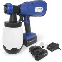 Akku-Farbsprühgerät » Komfort-Set inkl. 2 Akkus » 1000 ml » kabellos & tragbar » für Farben Lacke und Lasuren - Bautec