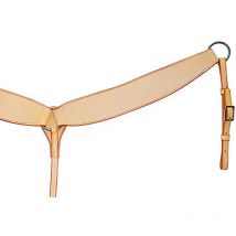 Taglia unica cob/full, Cognac: Bavoir de forme western en cuir huilé