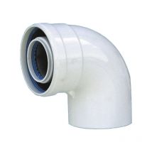 Baxi - 140040175 - Coaxial 87° concentric elbow Ø80/125 - white