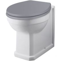 Bayswater Fitzroy Comfort Height Back to Wall Pan White - Excluding Seat