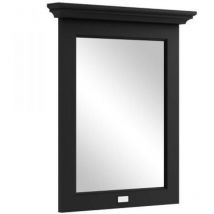 Bayswater - Flat Bathroom Mirror 600mm Wide - Matt Black