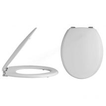 Bayswater - Traditional Round Standard Seat Chrome Hinges with Bottom Fixing - White