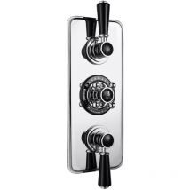 Bayswater - Traditional Triple Concealed Shower Valve Black/Chrome
