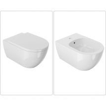 Bb arc Wand wc mit SoftClose WC-Sitz und Wand Bidet, weiß