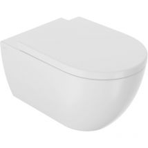 Sanycess arc Wand wc spülrandlos mit SoftClose TakeOff WC-Sitz, weiß matt