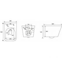 Bb edgy Wand wc spülrandlos mit SoftClose TakeOff WC-Sitz, weiß