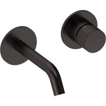 Sanycces loop k ColdOpen Wand-Waschtischarmatur Unterputz mit 14 cm Ausladung inkl. Unterputz-Einbaukörper, schwarz metallisch