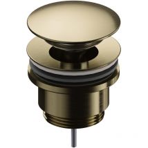 SANYCCES LOOP Universal-Schaftventil – gebürstetes Gold – Clic-Clac-Mechanismus – Messing – 4,5 cm