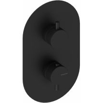 Bb loop Unterputz 2-3-Wege-Duschbrausebatterie mit Thermostat, schwarz matt