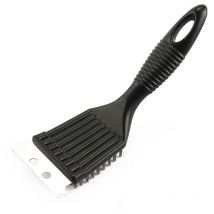 Bbq Brosse Grill Brosse à Gril, grattoir de Nettoyage, Brosse de Nettoyage bbq, grattoir, soies en Acier Inoxydable - Noir