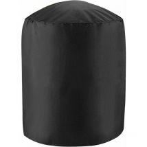 Round Barbecue Grill Cover, Oxford Cloth Waterproof Dust-proof Anti-UV Outdoor bbq Grill Protector Black 71x73cm