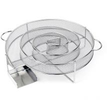 Wiltec Generador de humo frío 16x5 cm ahumador de alimentos redondo de acero inoxidable para barbacoa grill conservación alimento