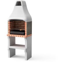 Barbacoa de Obra Prefabricada de Leña y Carbón Modelo New Iberia Plus xl (Gris, Naranja - 69 x 47 x 190 cm) ref: M00012 - Cocina de Exterior para