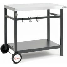 Carrito Barbacoa 85x50x81 cm Mesa Auxiliar Carrito Barbacoa Rodante - Bbq-toro