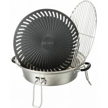 Bbq-toro - Grill Set für Raketenofen, Set mit Gusseisen Grillplatte, Grillrost, Tropfschale, Heber