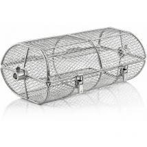 Bbq-toro – Panier Grill En Acier Inoxydable Pour Broche Rotative 42,5 X 21 X 16 Cm – 2 Grilles Réversibles – Durable Et Facile À Nettoyer