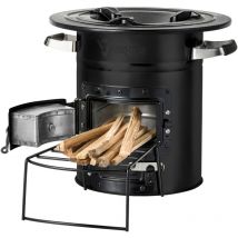Bbq-toro - Raketenofen rakete 2, schwarz, Rocket Stove für Dutch Oven und vieles mehr, Outdoorofen