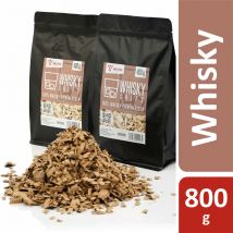 Whisky Smoker Chips 800 g ricavato da botti di rovere 100% whisky - Bbq-toro