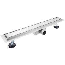 Bc-elec - 02S-70 Duschrinne aus Edelstahl, 70cm, umkehrbar, höhenverstellbar 98-142mm. Edelstahlduschrinne