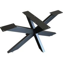 407004-B Supporto da tavolo spider acciaio nero 85x85x71 Telaio da tavolo Gamba per mobili Gamba a croce - Bc-elec