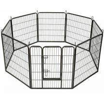 Bc-elec - 5663-1305 Parc à Chiots, enclos pour chiens et autres animaux, 8 panneaux 80x80, modulable