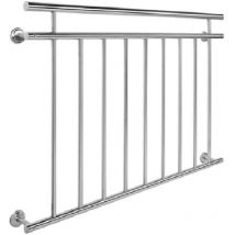 Bc-elec - ABR128 Barandilla de la puerta ventana 128x90cm pasamanos de la barandilla de acero inoxidable