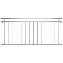 ABR184 Türgeländer-Fenster 184x90cm Brüstungsgeländer Handlauf Edelstahl - Bc-elec