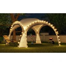 HOPW-LED35G Tonnelle de jardin 3.5x3.5m avec éclairage led et capteur solaire. Tente de fête, Pavillon de Jardin, Chapiteau - Bc-elec