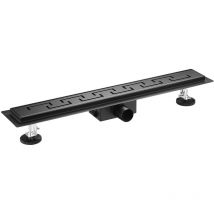 Bc-elec - L11-90-B Caniveau de douche en inox black mat 90cm, sterfput de douche, hauteur ajustable 98-142mm