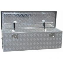 NETTB-19 Caisse à outils alu, Boite de rangement Caisse de transport en aluminium pour véhicule 124x40x38cm 180 litres - Bc-elec
