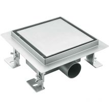 Bc-elec - Q-15 Plato de ducha de acero inoxidable 15cm, plato de ducha reversible, altura ajustable 63-83mm