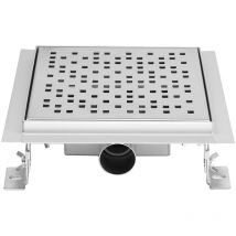 Q15-20 Caniveau de douche en inox carré 20cm, sterfput de douche, hauteur ajustable 63-83mm Q15 - Bc-elec