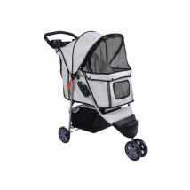 Bc-elec - 5663-0015Agrey Tier-Buggy Hundebuggy mit 3 Rädern, Farbe grau