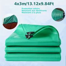 Bâche de Protection Sdlogal 3x4 m, Imperméable, Résistante, aille/Couleur au Choix - Couverture Étanche d'Extérieur Camion, Meuble de Jardin, Bois,