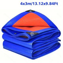 Bâche multifonctions 120 g/m2 Sdlogal 3x4 m Bâche Imperméable et Résistante, Couverture Étanche Bâche pour Bois Housse de Protection avec Œillets