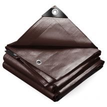 Vounot - Bâche de Protection en Polyéthylène 240g/m² - 2x3m marron - imperméable, anti-UV