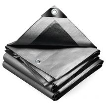 Vounot - Bâche de Protection en Polyéthylène 240g/m² - 3x5m gris noir - imperméable, anti-UV
