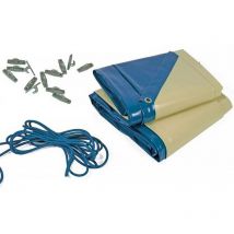 Habitat Et Jardin - Bâche hiver 'Cover 1' pour piscine Murano - 580 gr/m² - bleu