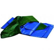 Blinky - Bâche Indéchirable Robuste Bicolore Bleu/Vert 12X16 m