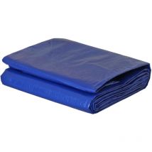 Kalembal - Bâche Piscine Rectangulaire 8x14 m - Filet d'écoulement - Bleue - Résistante - Anti-UV - Oeillets