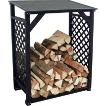Ideanature - Bûcher treillis en bois Black edition