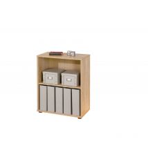 Bücherregal mit 2 Ebenen aus Laminat in Eichenoptik