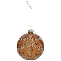 Feeric Lichter Weihnachtskugel 80mm - Glas braun, 8cm - Deko für Weihnachten - 0,02kg