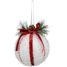 Boule de Noël bonbon pomme de pin 100mm - Atmosphera créateur d'intérieur