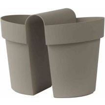 Euro3plast - Balkonhängetopf Be-up 25 Cm, Taupe