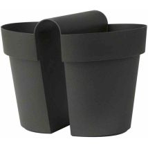 Balkonhängetopf be-up mit Wasserreserve 25 cm, anthrazit
